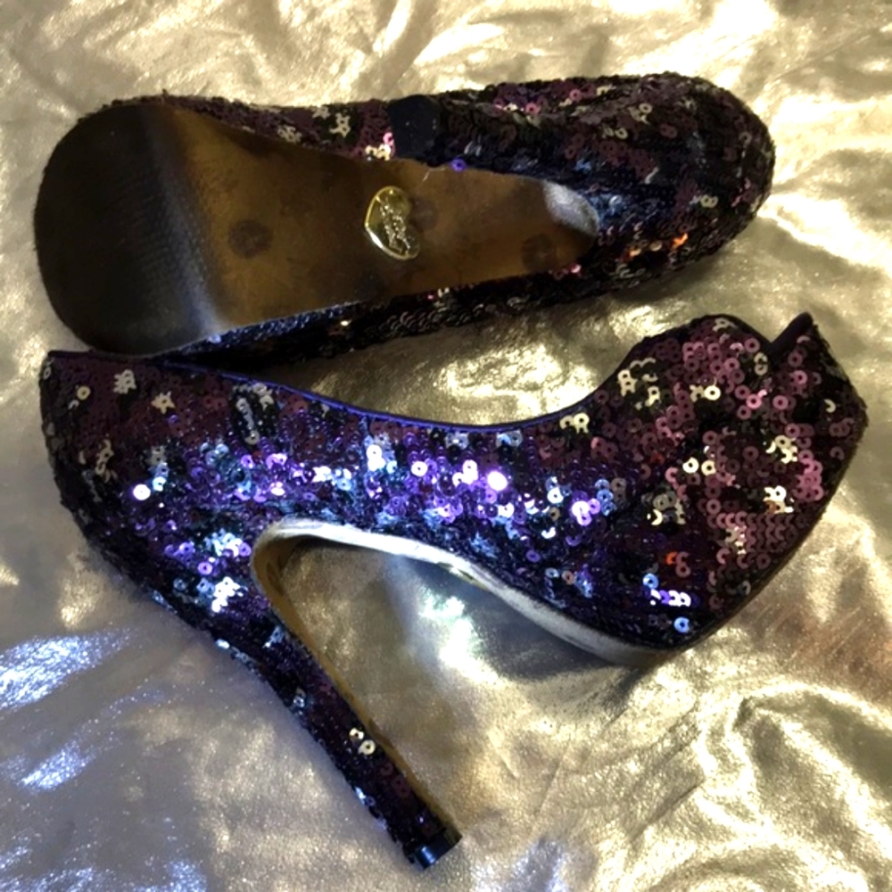 Betsy Johnson Multi Color Shimmer Sequence 7m 5” … - image 5